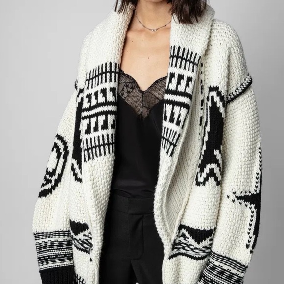 Zadig & Voltaire Sweaters - Zadig & Voltaire Ask For Love Open Cardigan Womens Med/large